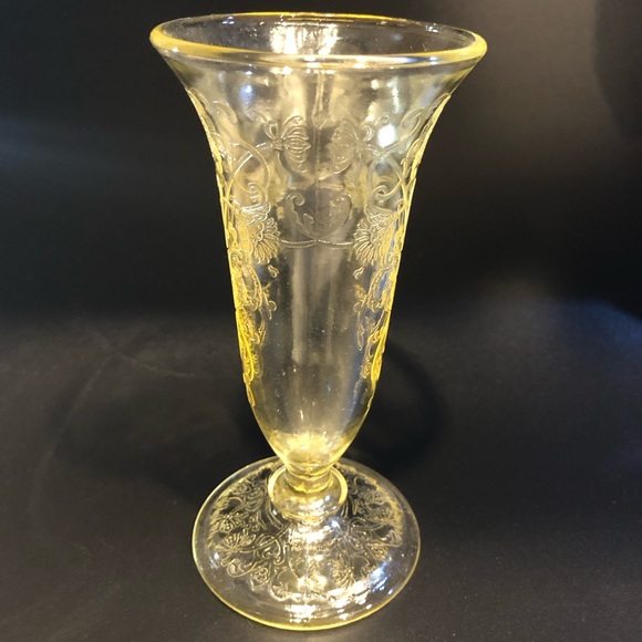 Vintage Hazel Atlas Yellow Florentine No. 2 Depression Glass - Picture 1 of 5